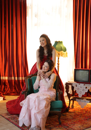 Hüsna Kökçü / Pembe Taş Detaylı Abiye