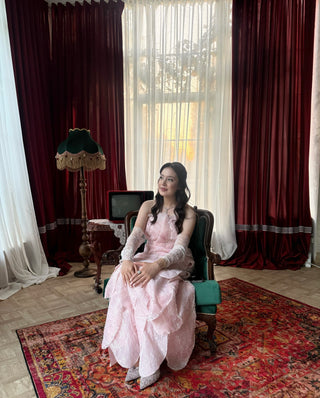 Hüsna Kökçü / Pembe Taş Detaylı Abiye